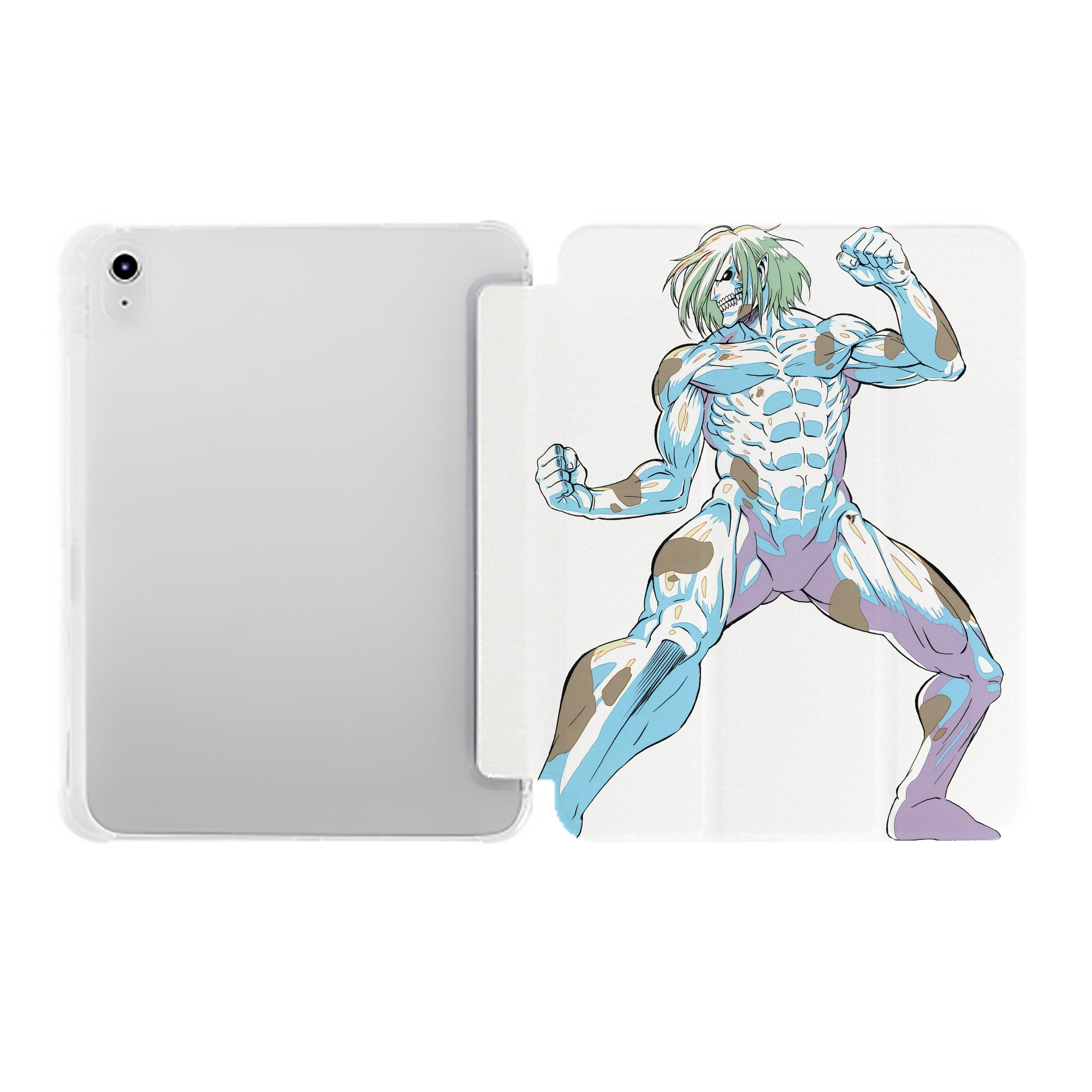 （画像用） 進撃の巨人 Attack on Titan IPad ケース ペン収納付き 三つ折りスタンド PUレザー×シリコン 対応機種9.5/10.5/10.9インチ